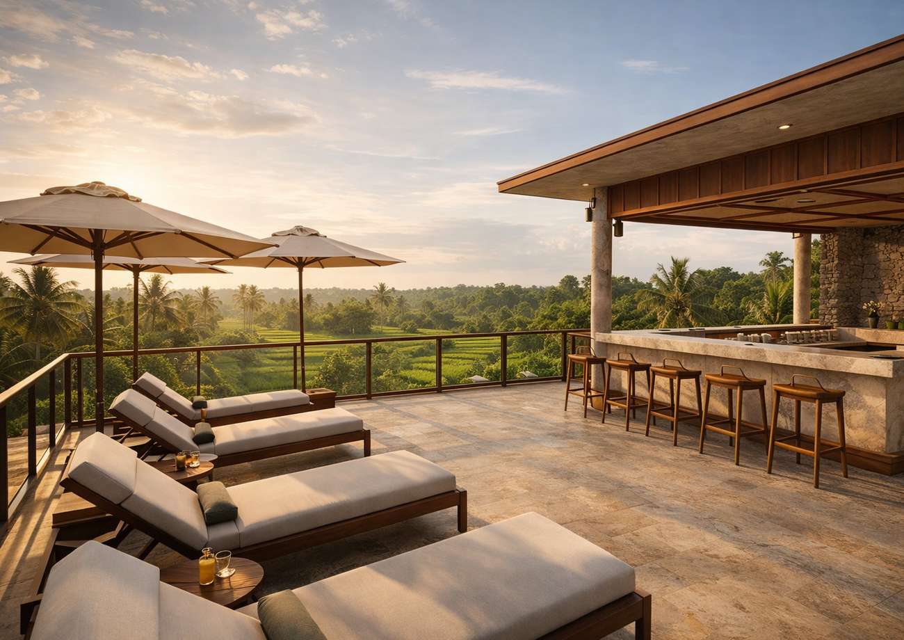 Rooftop lounge
